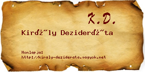 Király Dezideráta névjegykártya
